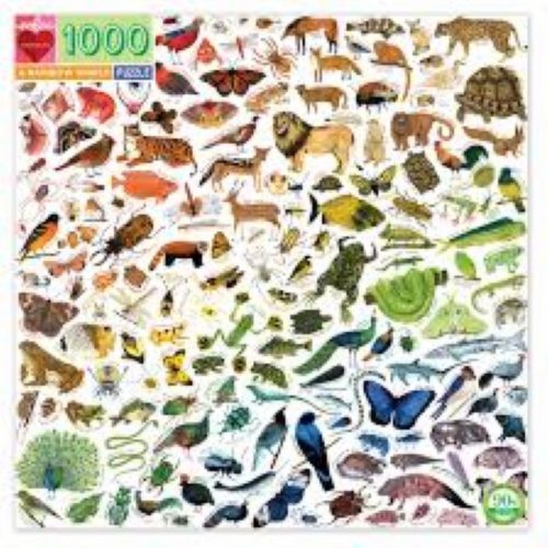 פאזל 1000 חלקים חיות בצבעי הקשת