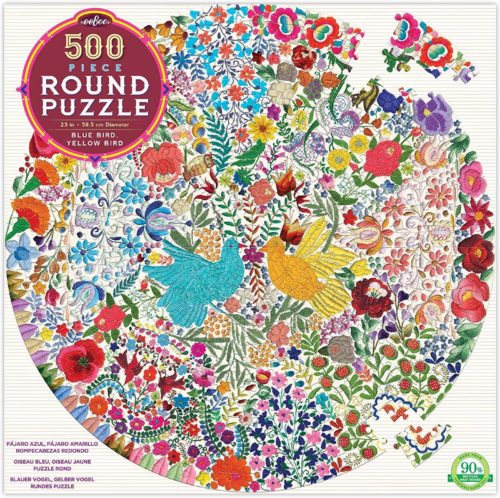 פאזל עגול 500 חלקים- זוג ציפורים