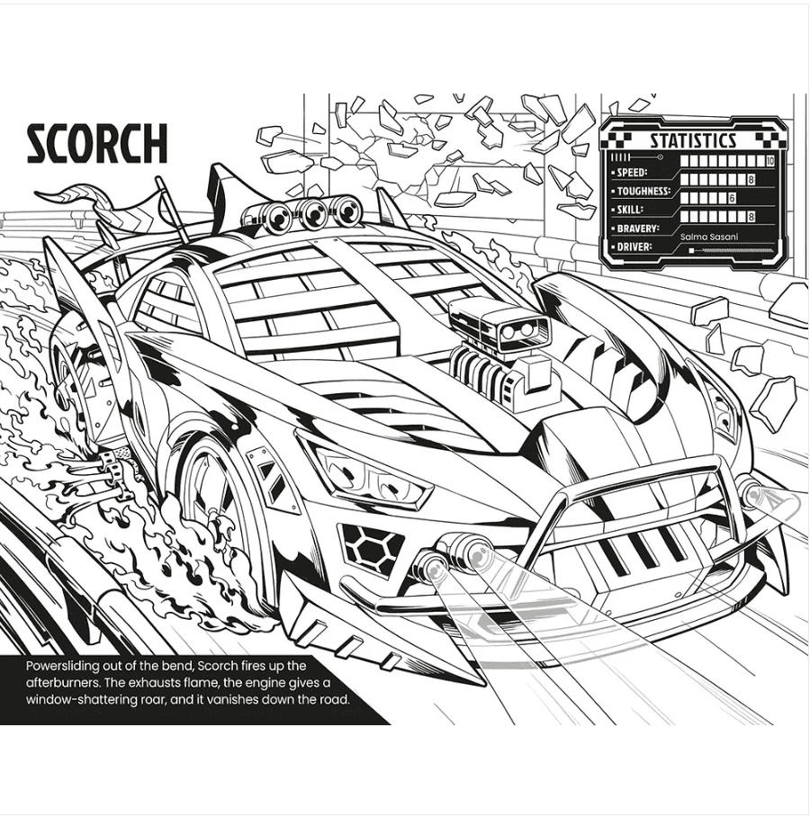 חוברת צביעה גדולה סופר מכוניות – תמונה 2