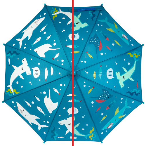 מטריה מחליפה צבעים כרישים – תמונה 2