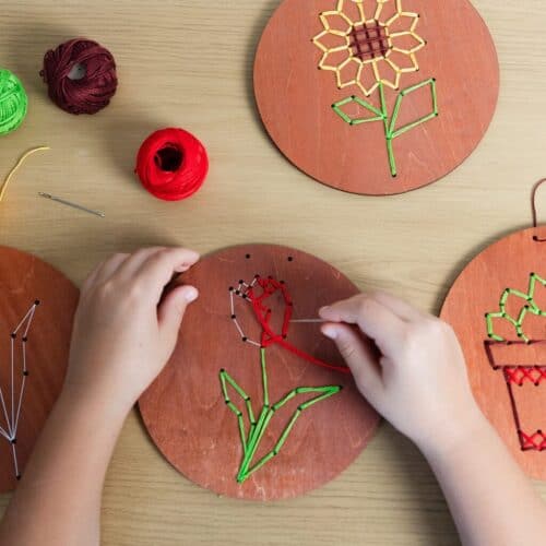 ⁦רקמה על עץ צמחים⁩ – תמונה ⁦5⁩