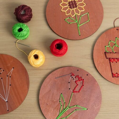 ⁦רקמה על עץ צמחים⁩ – תמונה ⁦7⁩