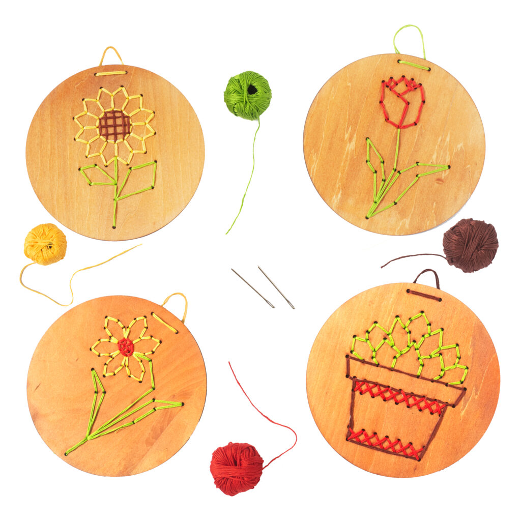 רקמה על עץ צמחים – תמונה 6