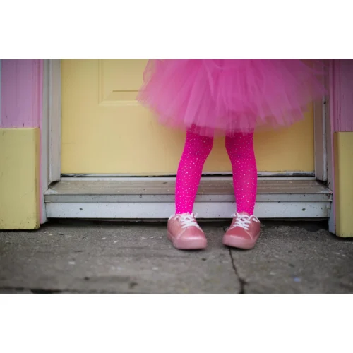 גרביון ורוד מנצנץ