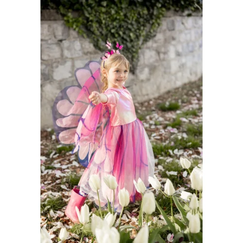 ⁦שמלת פרפר מסתובבת + קשת וכנפיים⁩ – תמונה ⁦3⁩