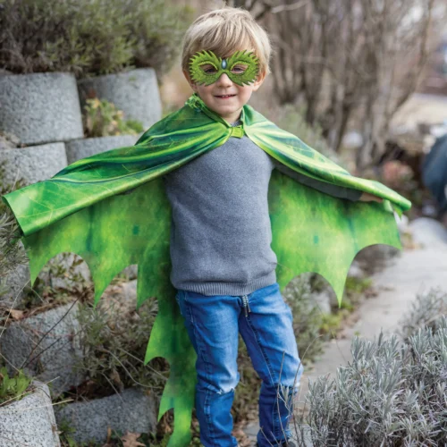 תחפושת כנפי דרקון ירוק + מסיכה 4/6