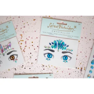 מדבקות קריסטל לפנים בת ים אוקיאנית