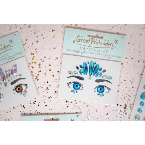 מדבקות קריסטל לפנים בת ים אוקיאנית