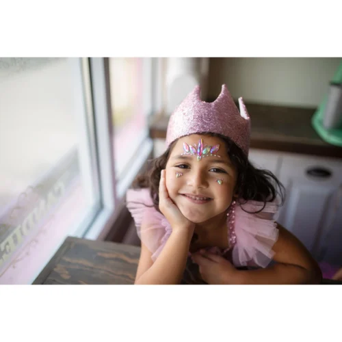 ⁦מדבקות קריסטל לפנים חד קרן ורוד⁩ – תמונה ⁦2⁩