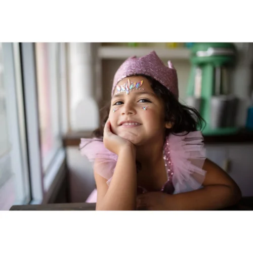 ⁦מדבקות קריסטל לפנים חד קרן ורוד⁩ – תמונה ⁦4⁩